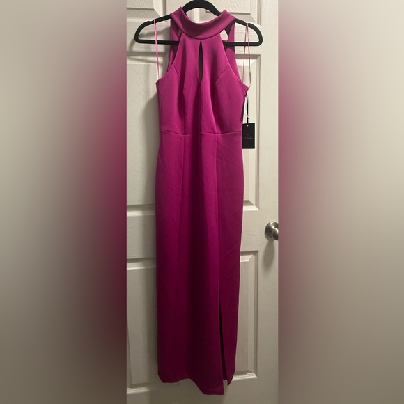 CeCe - Halter Neck Bodycon Fuschia Dress - NWT - Size 2 - Picture 4 of 10